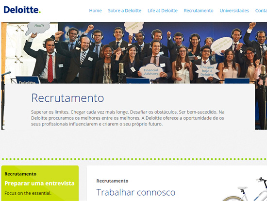 Deloitte Recrutamento Website