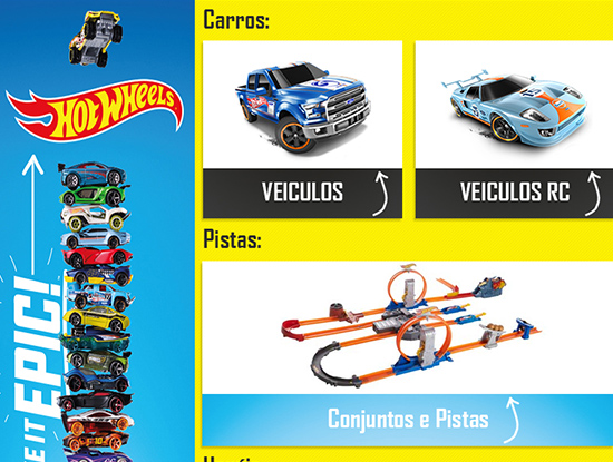 HotWheels loja Continente On-line