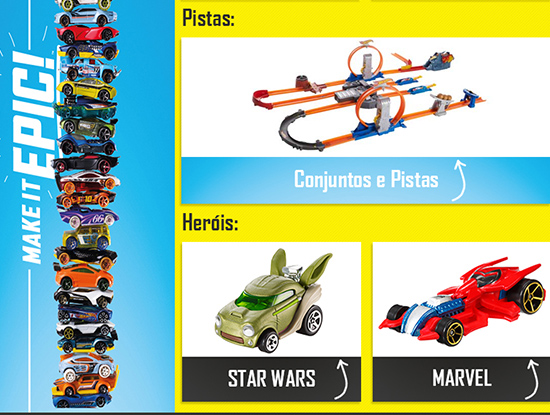 HotWheels loja Continente On-line