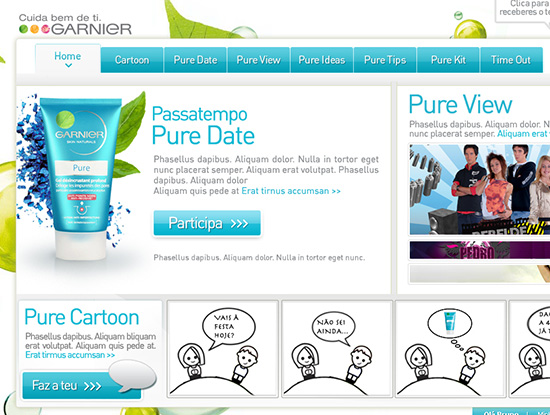 Garnier Pure Website