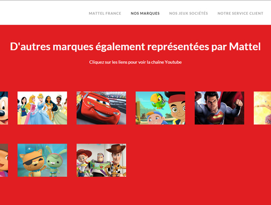 Les Jouets Mattel Website - Mattel France - Yomoc - Digital Agency