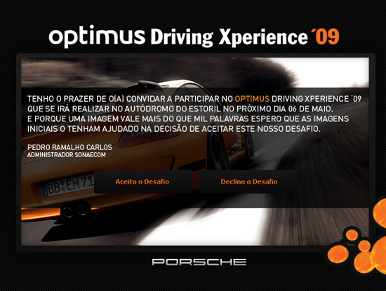 Optimus Porsche Landing Page
