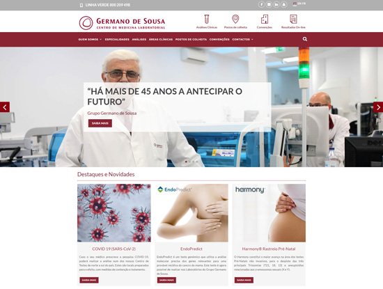 Website Institucional  Grupo Germano de Sousa