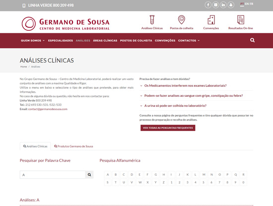 Website Institucional  Grupo Germano de Sousa
