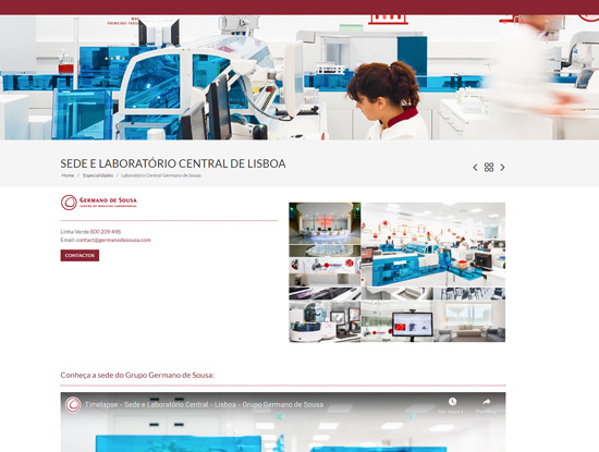 Website Institucional  Grupo Germano de Sousa